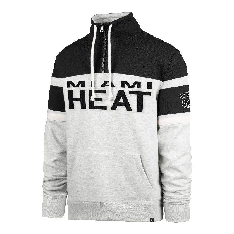 Men's hoodie with glitter accents-MIAMI HEAT ARENA AMP '47 BAY RIDGE 1/4 ZIP