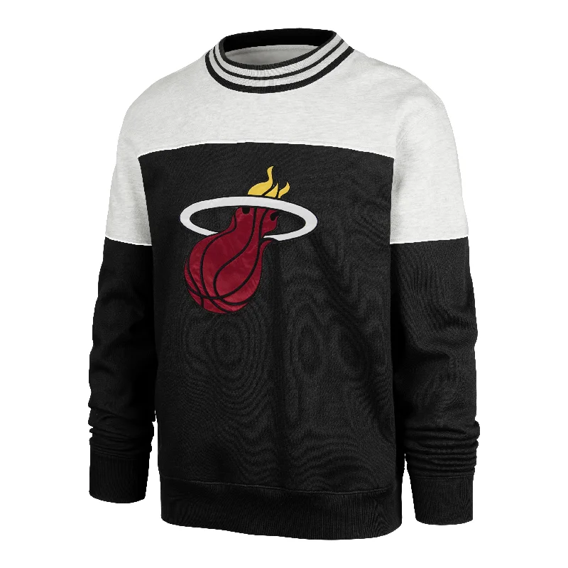 Men's hoodie with zigzag lines-MIAMI HEAT SATIN LOCK '47 BRYSON CREW