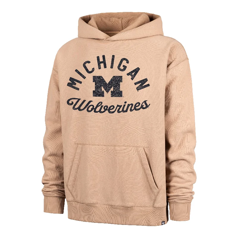 Men's hoodie for urban nights-MICHIGAN WOLVERINES DUSTED BOWLINE '47 FOUNDATION RIVER HOODIE