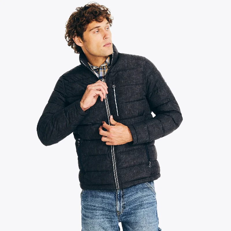 Men's camping jackets-Nautica Mens Sustainably Crafted Full-Zip Jacket