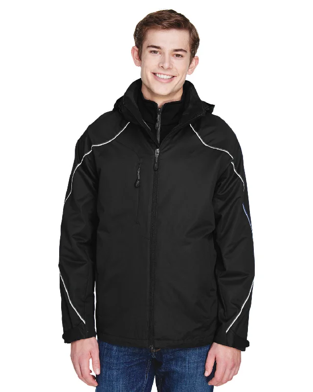 Men's printed jackets-North End Men's Tall Angle 3-in-1 Jacket with Bonded Fleece Liner