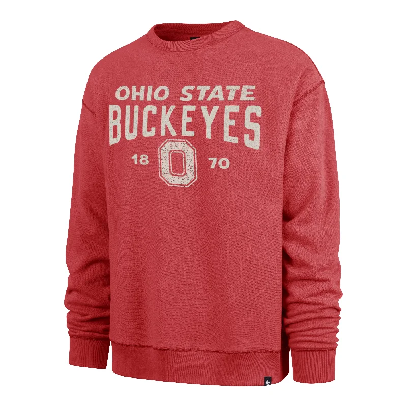 Men's hoodie for skateboarding-OHIO STATE BUCKEYES DUSTED WINDSOR '47 RIVER CREW