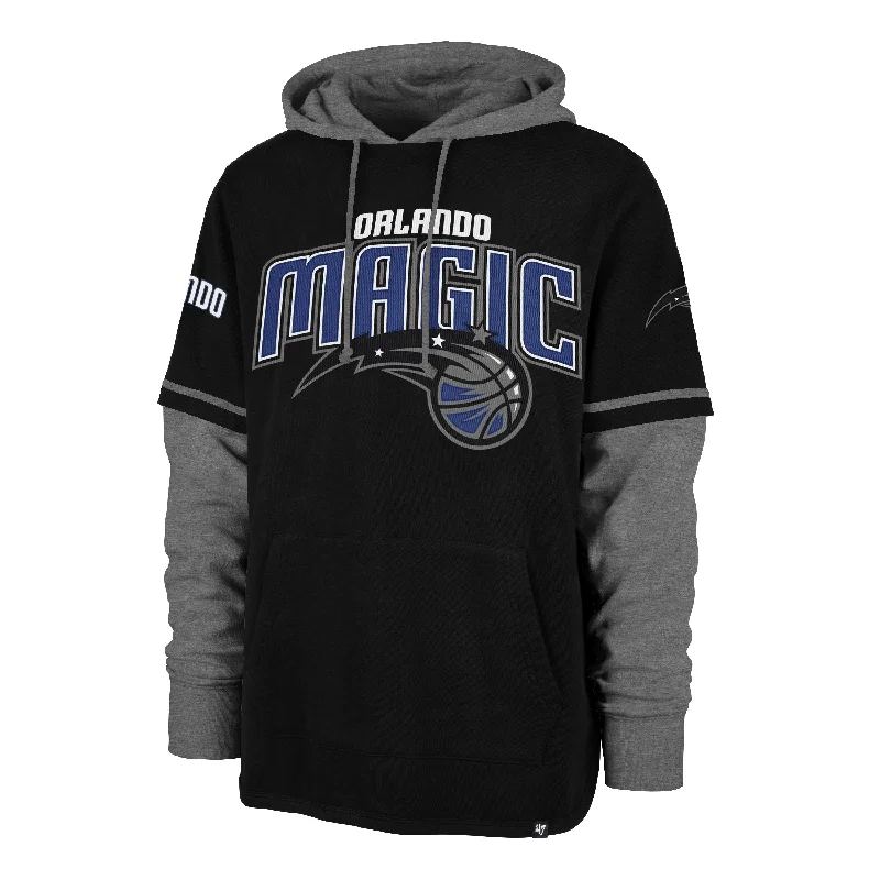 Men's hoodie with windproof layer-ORLANDO MAGIC TRIFECTA '47 SHORTSTOP PULLOVER HOOD