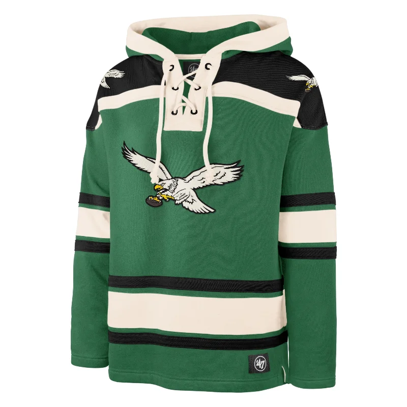 Men's hoodie with heat retention-PHILADELPHIA EAGLES HISTORIC SUPERIOR '47 LACER HOOD