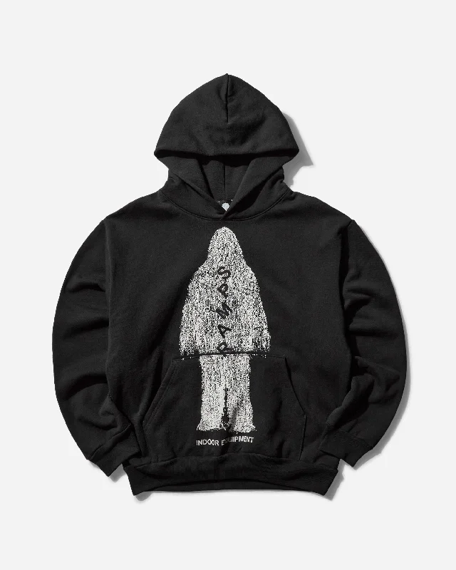 Men's hoodie for festivals-Men's Cloak Hoodie Black