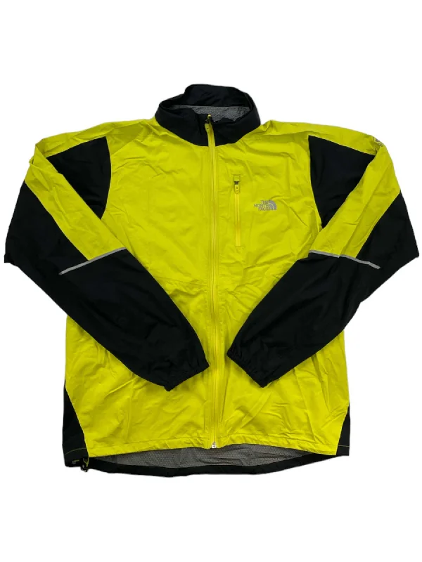 Men's olive green jackets-The North Face Mens Reflective Running Jacket