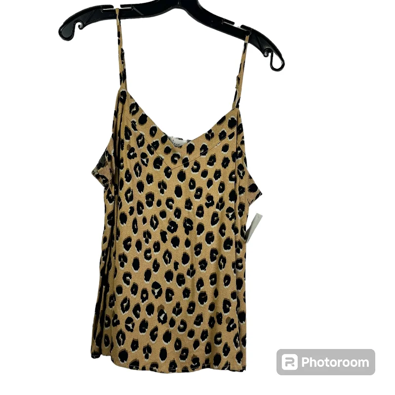 Men's short-sleeve button-up shirt-Animal Print Top Cami A New Day, Size L