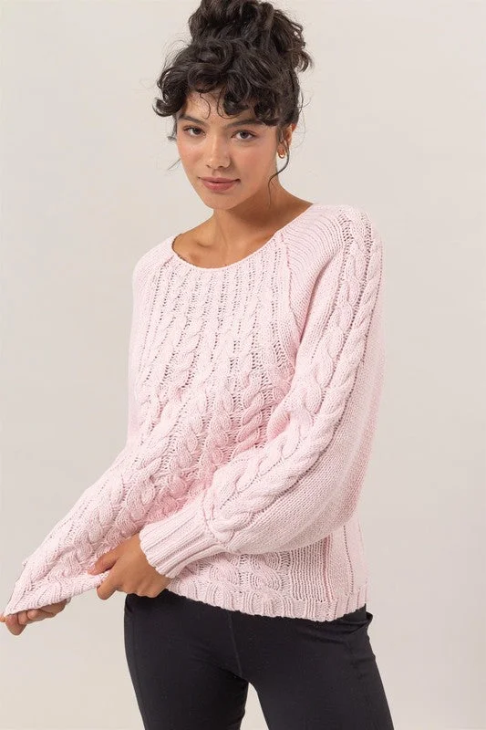 You Say Cable Knit Sweater