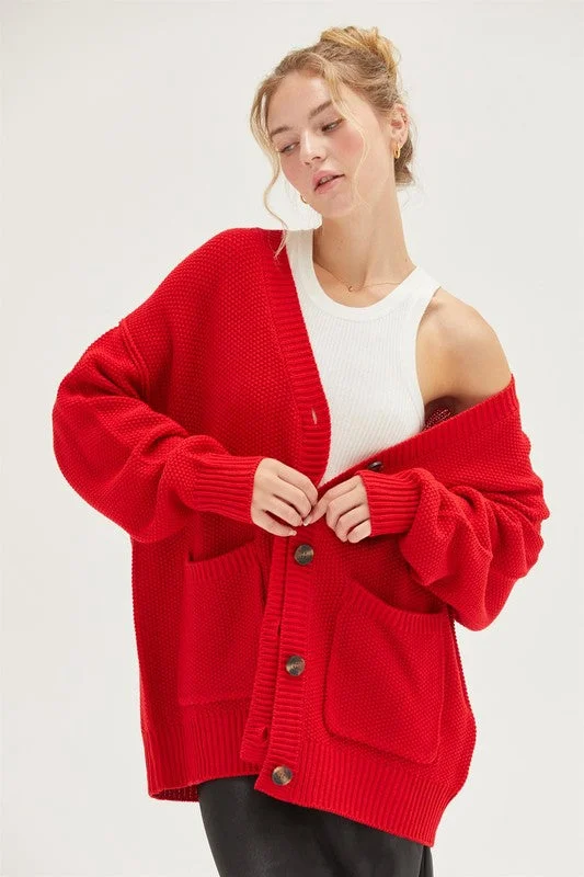 Cozy Satisfaction Oversized Button Up Cardigan