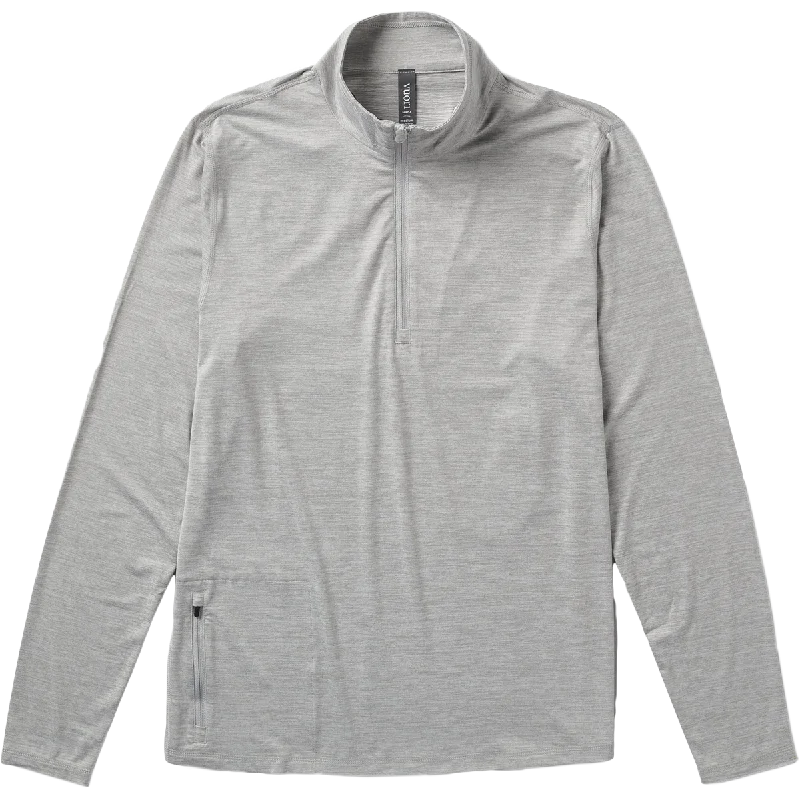 Men's short-sleeve premium linen shirt-Men's Ease Performance Half-Zip