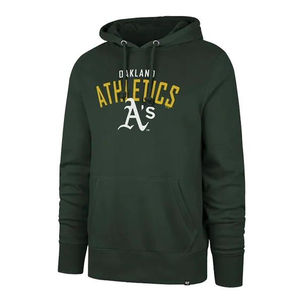 Men's short-sleeve trendy shirt-Men's Oakland Athletics Outrush Headline Hoody