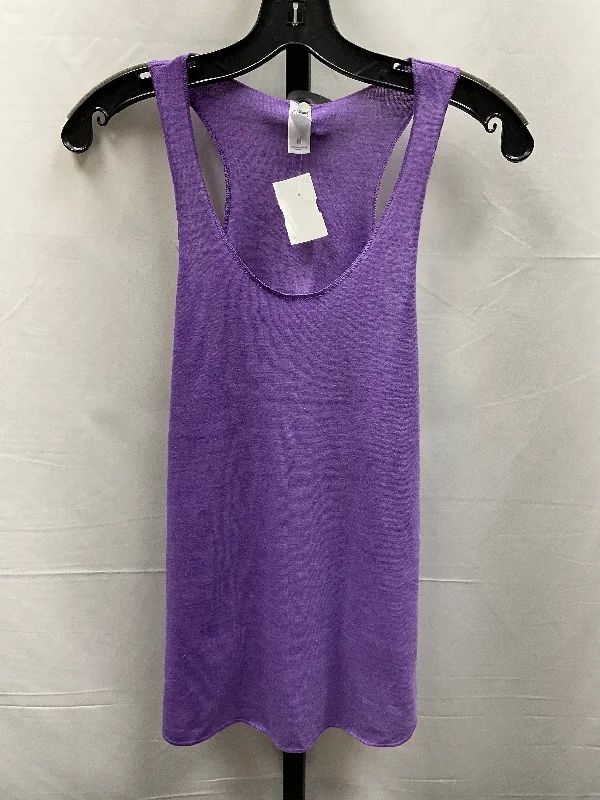 Men's short-sleeve casual blue tee-Purple Top Sleeveless Basic Alternative, Size M