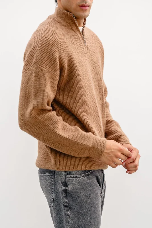 RELAXED MOCKNECK SWEATER