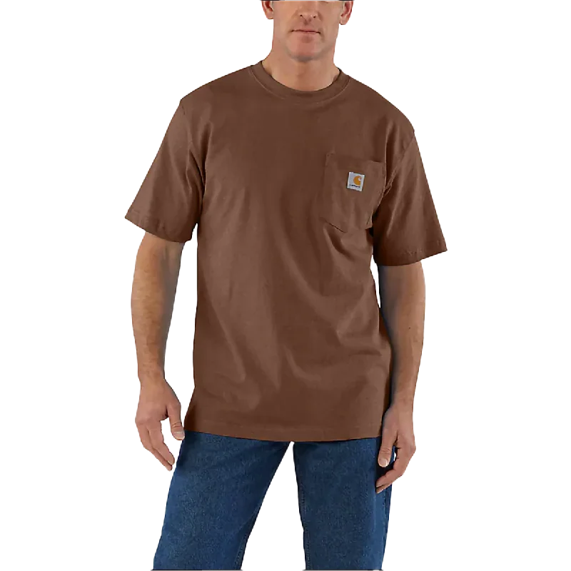 Men's short-sleeve crew neck shirt-Men's Short-Sleeve Workwear Pocket T-Shirt