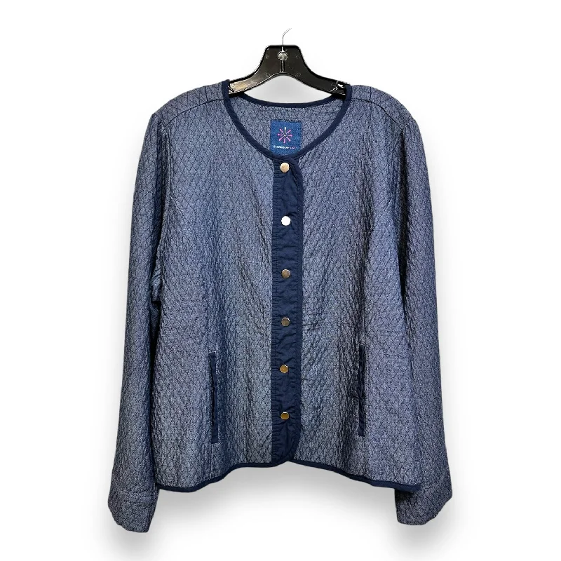 Men's short-sleeve casual blue tee-Sweater Cardigan By Isaac Mizrahi Live Qvc In Denim, Size: Xl