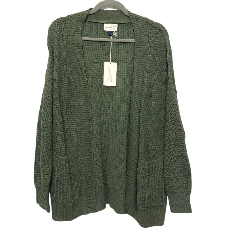 Men's short-sleeve stylish top-Sweater Cardigan By Universal Thread In Green, Size: L