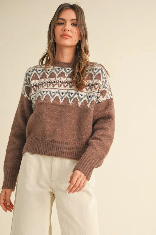 Signature Comfort Aztec Pattern Sweater