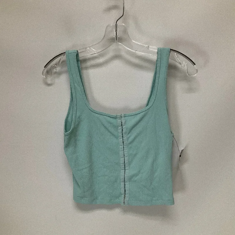 Men's short-sleeve silk luxury top-Teal Top Sleeveless Abercrombie And Fitch, Size M