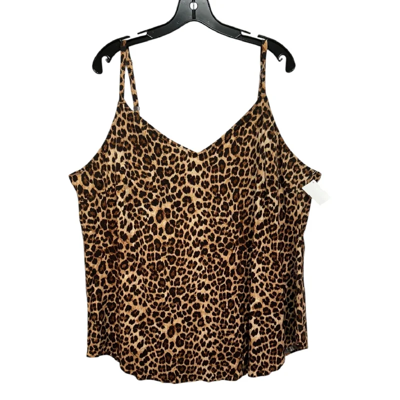 Men's short-sleeve vintage tee-Top Cami By Torrid In Animal Print, Size: 4x