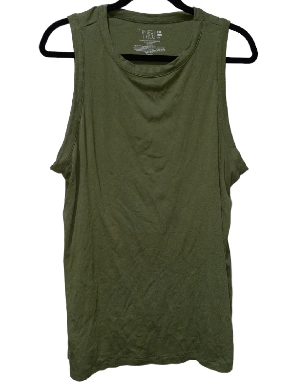 Men's short-sleeve summer shirt-Top Sleeveless Basic By Time And Tru  Size: 2x