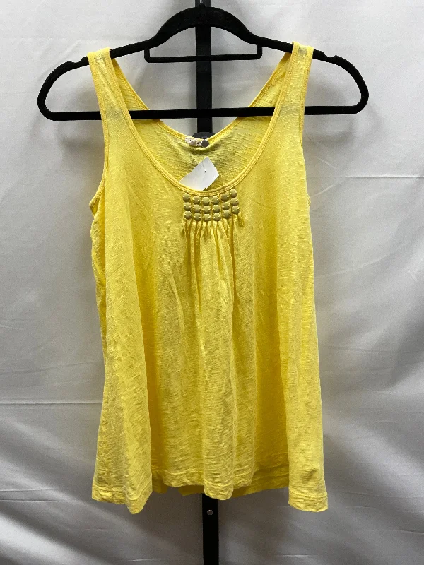 Men's short-sleeve button-up shirt-Yellow Top Cami J. Crew, Size Xs