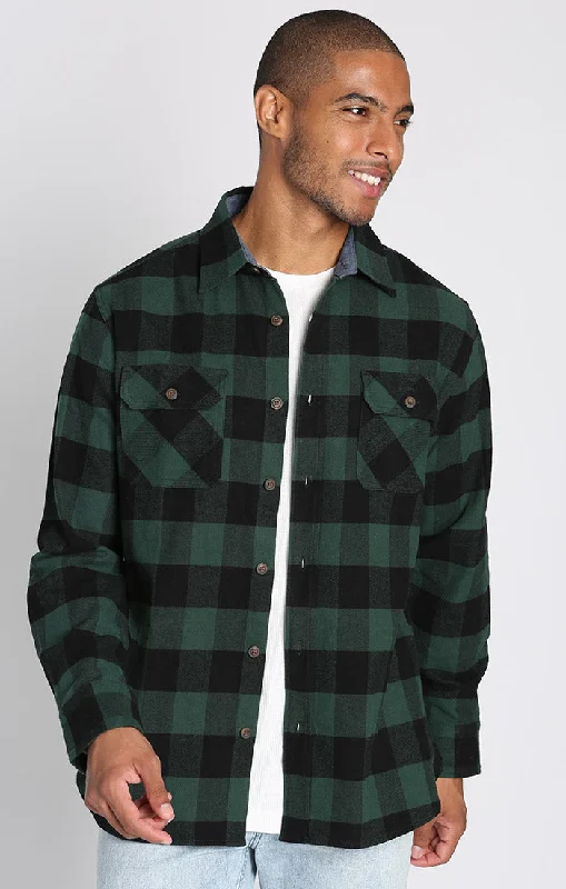 GREEN BRAWNY FLANNEL