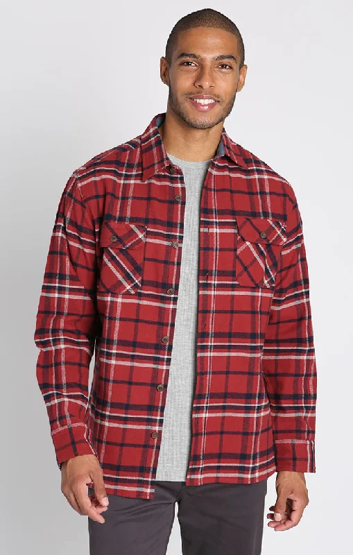 RED BRAWNY FLANNEL