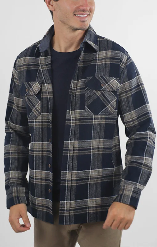 NAVY PLAID BRAWNY