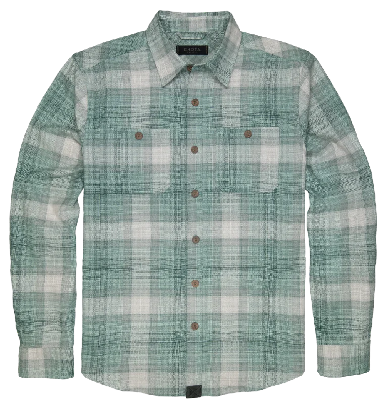 'Dakota Grizzly' Men's Grant Button Down Flannel - Spearmint