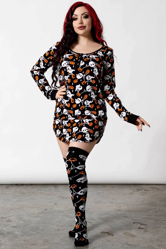 Haunted Pumpkin Lounge Dress - Resurrect