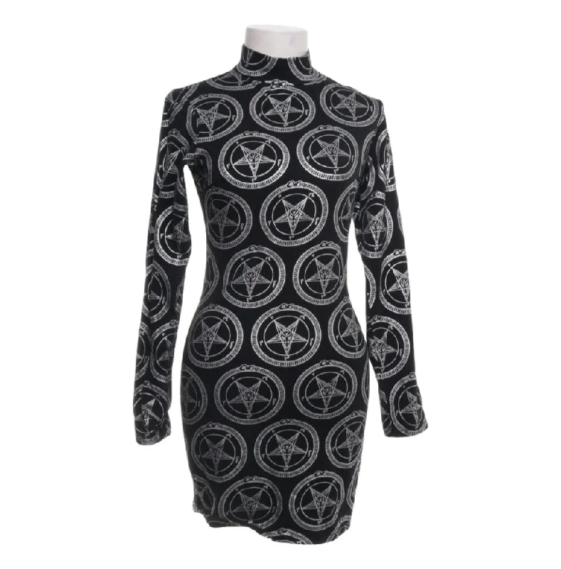 NWT Sigil of Baphomet Bodycon Mini Dress Mock Neck - Resurrect