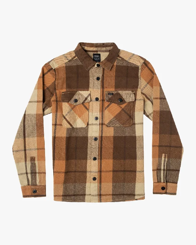 VA Cpo Long Sleeve Flannel Shirt - Khaki