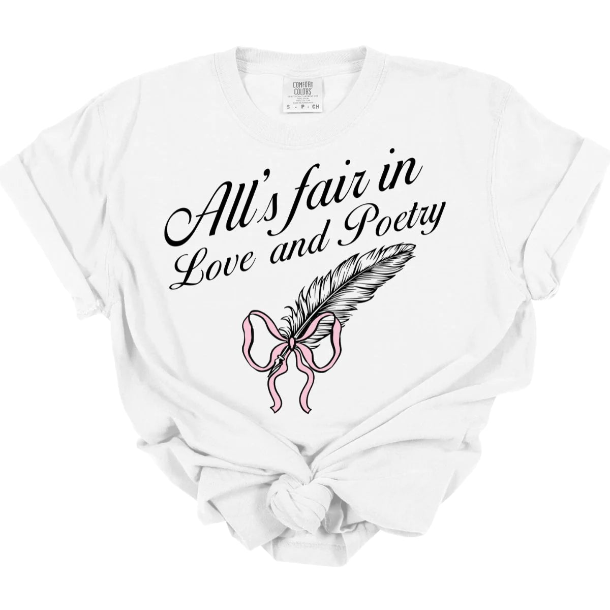 Men's short-sleeve urban gray shirt-All's Fair In Love And Poetry Tee *MADE TO ORDER*