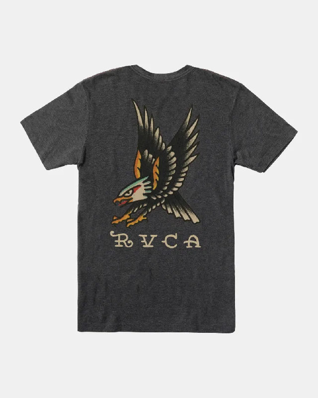 Men's short-sleeve affordable cotton tee-Bert Eagle Tee - Black