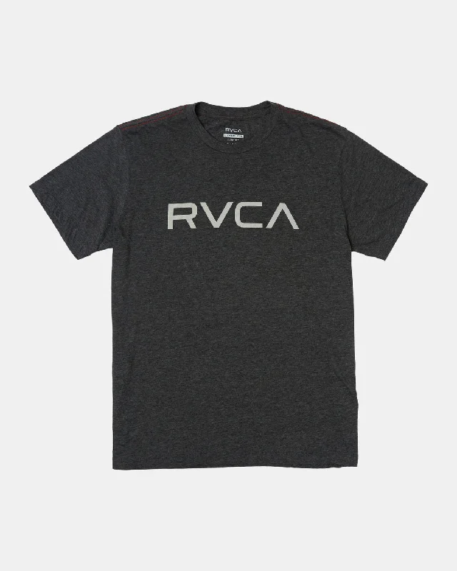 Men's short-sleeve blue polyester tee-Big RVCA Tee - Black/Grey