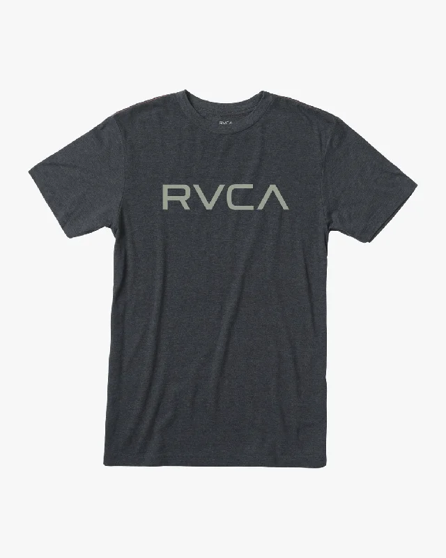 Men's short-sleeve slim fit shirt-Big RVCA Tee - Black/Green