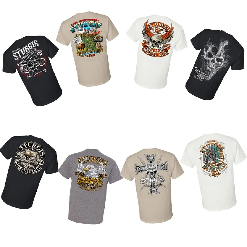 Men's short-sleeve crew neck shirt-Milwaukee Leather XS16009 Men’s 82nd ‘Sturgis’ Assorted 5 for $40.00 T-Shirts