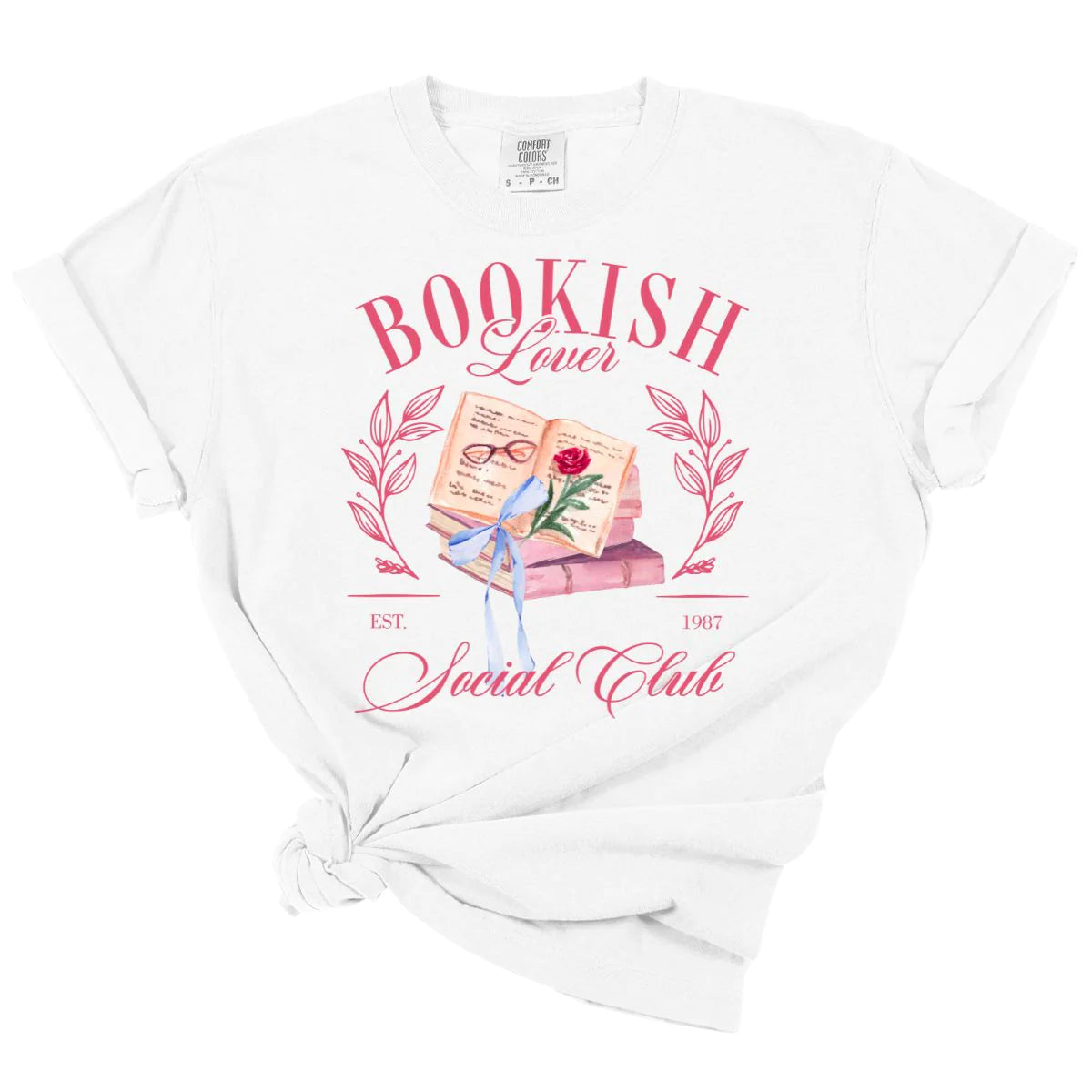 Men's short-sleeve cotton shirt-Bookish Lover Social Club Tee *MADE TO ORDER*