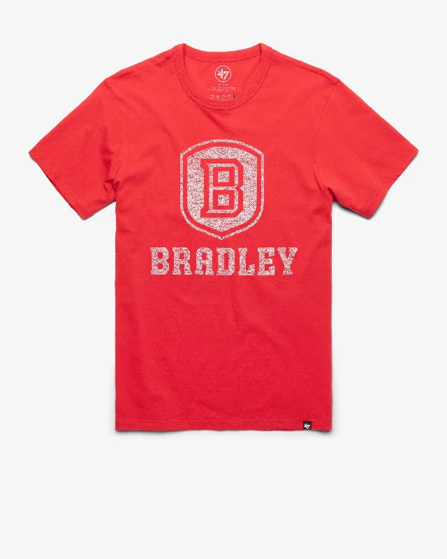 Men's short-sleeve turquoise festival tee-BRADLEY BRAVES PREMIER '47 FRANKLIN TEE