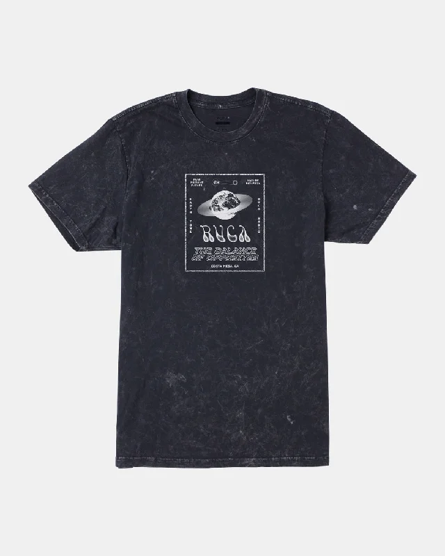 Men's short-sleeve travel tee-Cadet Tee - Black Shock Wash