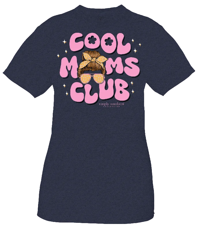 Men's short-sleeve beige linen top-Simply Southern Cool Moms Club T-Shirt