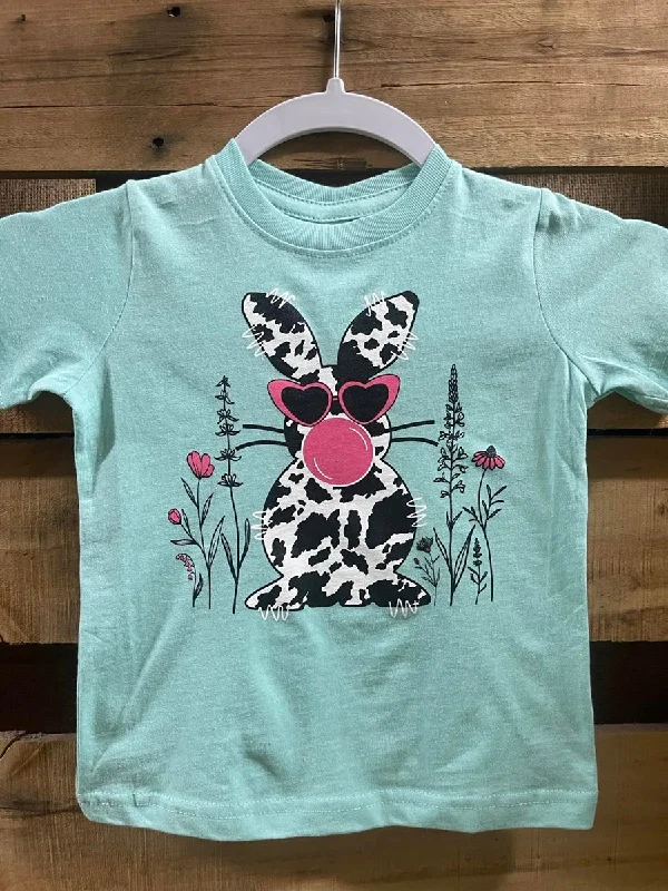 Men's short-sleeve graphic tee-Southern Chics Easter Bunny Heart Glasses Toddler Youth T-Shirt