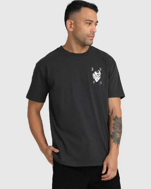 Men's short-sleeve running black tee-Cosmic Tee - RVCA Black