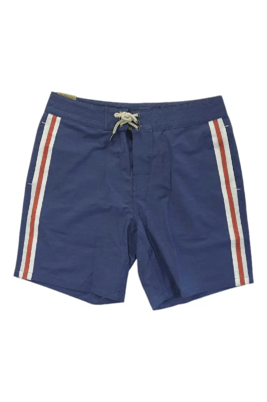 men's stretch blue waterproof pants-Faherty Men's Retro Surf Stripe Boardshort