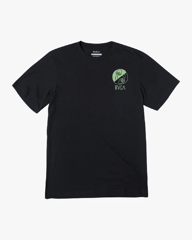 Men's short-sleeve urban tee-Hi Dez Slub Tee - RVCA Black