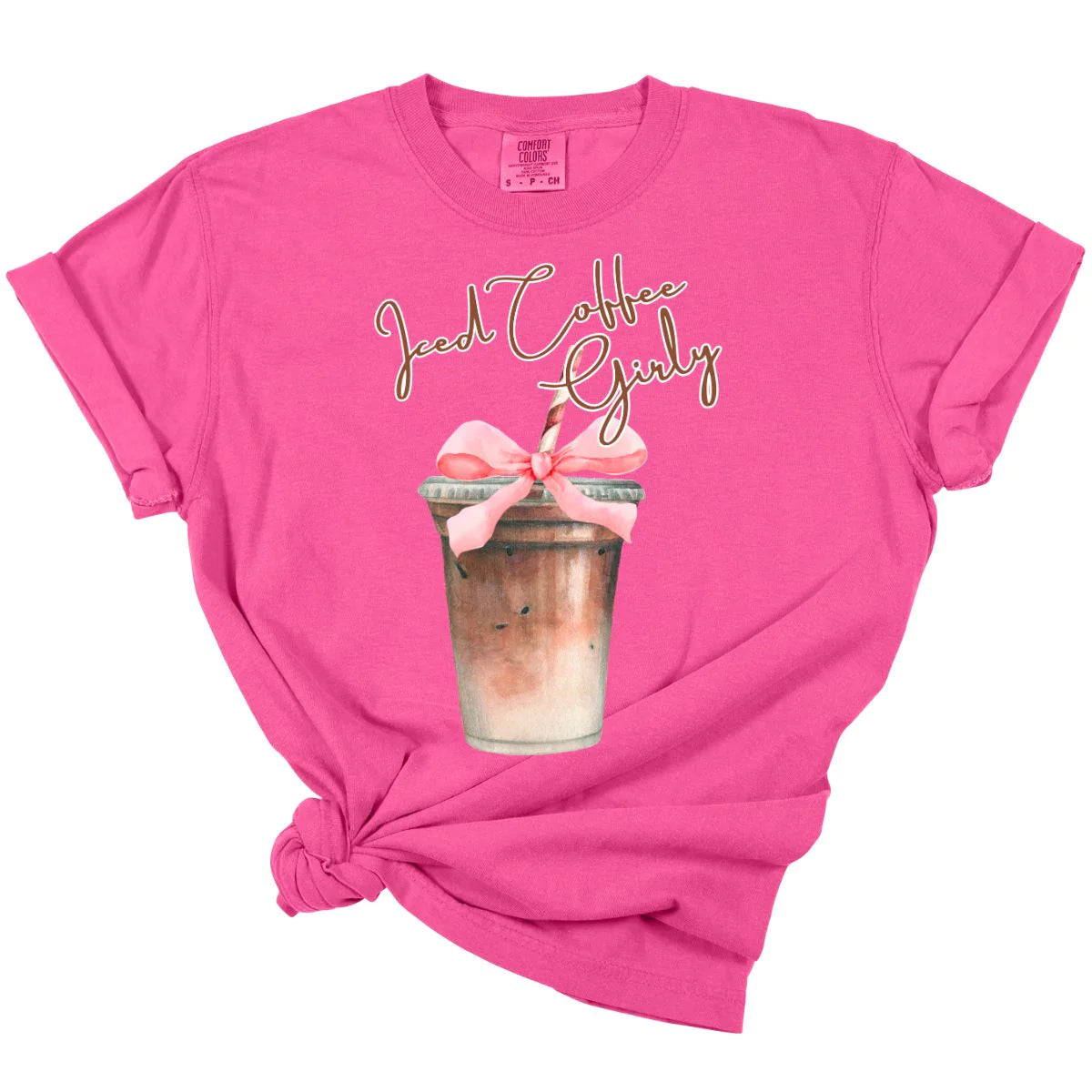 Men's short-sleeve beach tee-Iced Coffee Girly Tee *MADE TO ORDER*