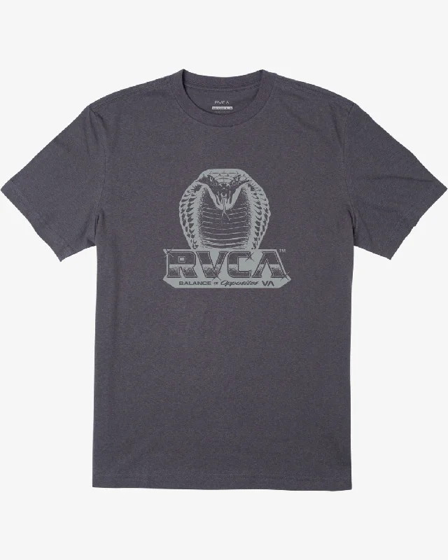 Men's short-sleeve punk graphic tee-King Kobra Slub Tee - RVCA Black