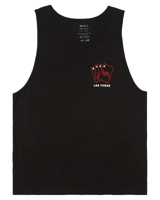 Men's short-sleeve maroon workout tee-Las Vegas Lady Luck Tank - Black