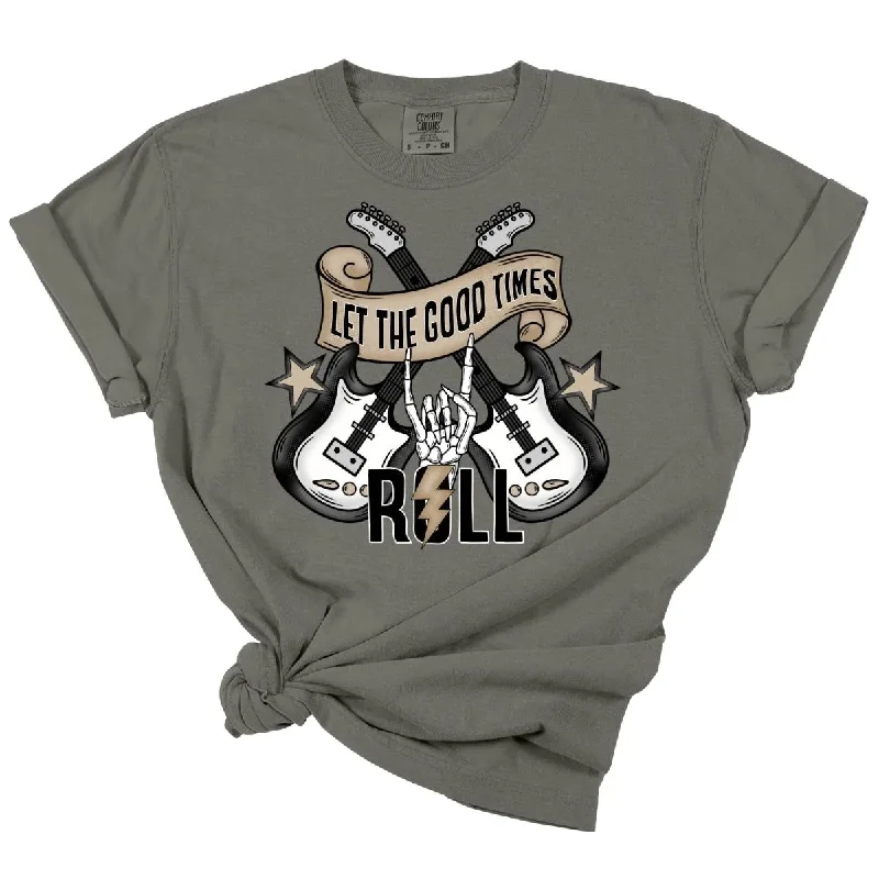 Men's short-sleeve gray casual top-Let The Good Times Roll Tee *MADE TO ORDER*