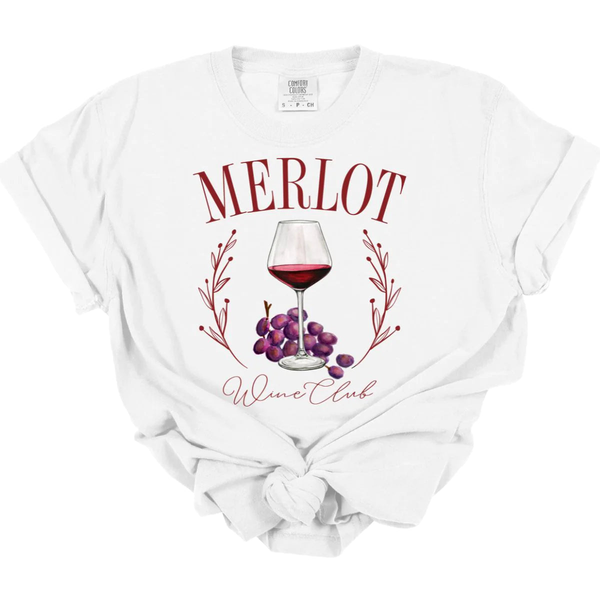 Men's short-sleeve bold print shirt-Merlot Wine Club Tee *MADE TO ORDER*